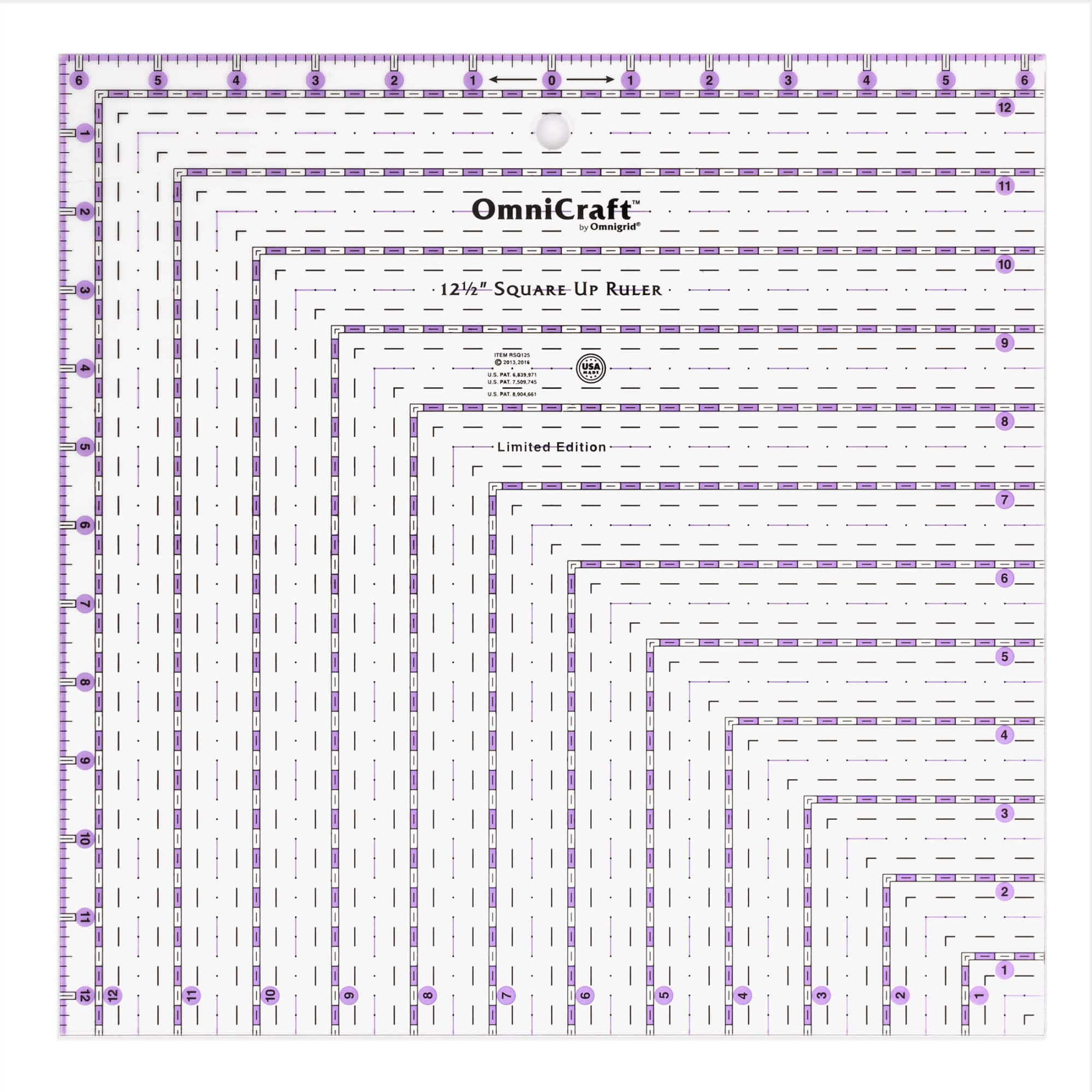 OmniCraft® by Omnigrid® 12.5" Square-Up Quilting Ruler